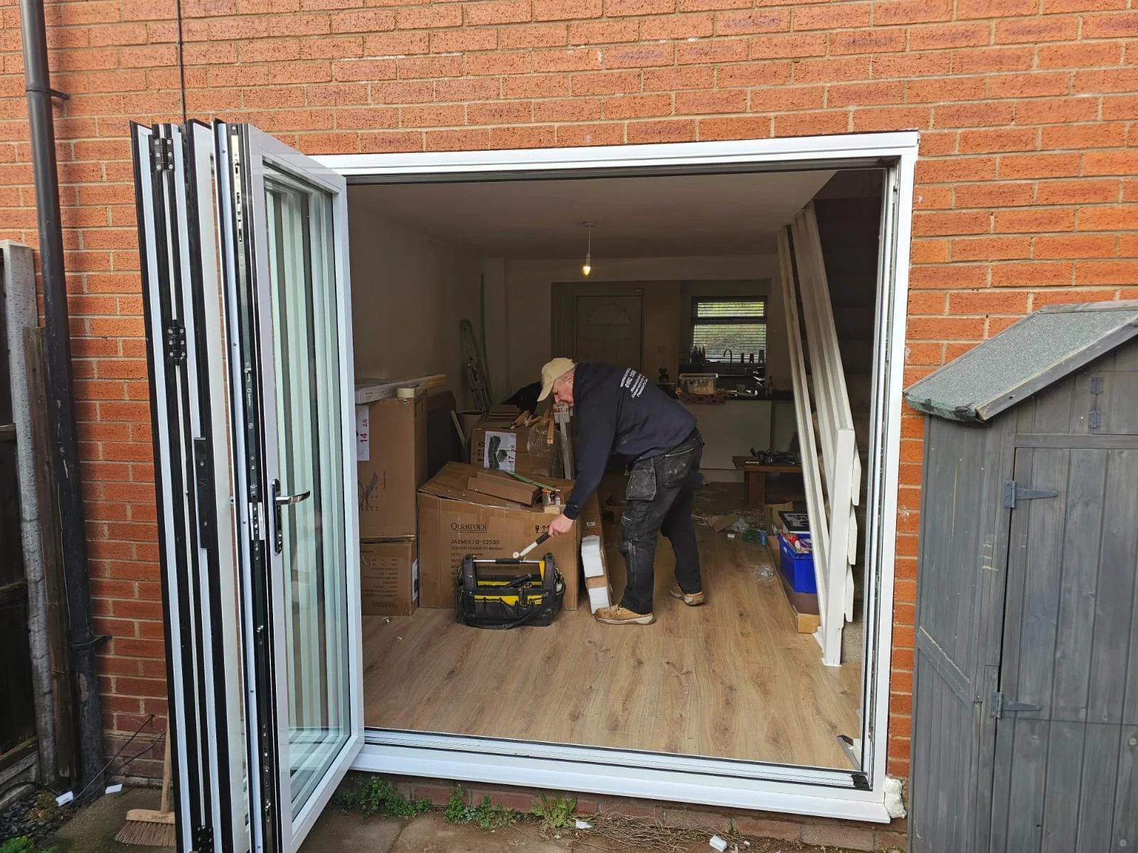 Example of Prime Windows installation work related to bi-fold doors