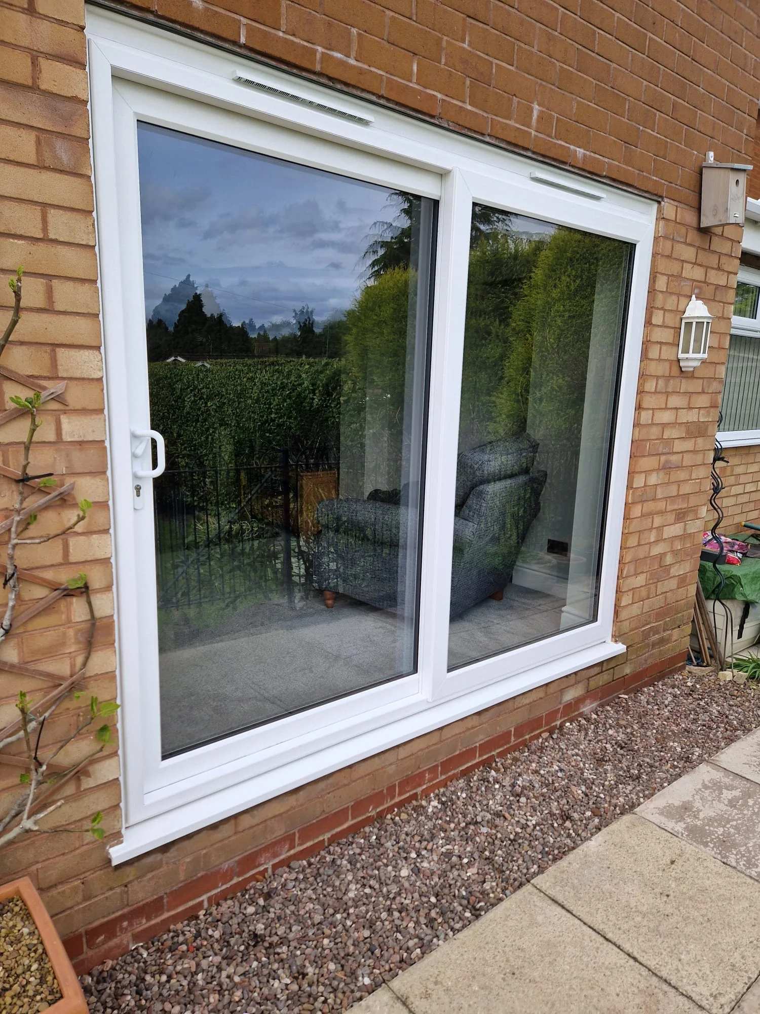 Example of Prime Windows installation work related to patio sliding doors